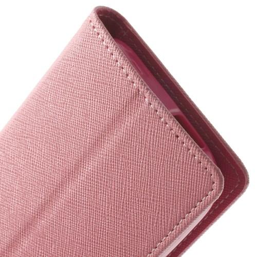 Кожаный чехол книжка для HTC One mini 2 розовый
