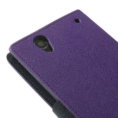 Flip чехол книжка для Sony Xperia T2 Ultra фиолетовый Mercury CaseOn