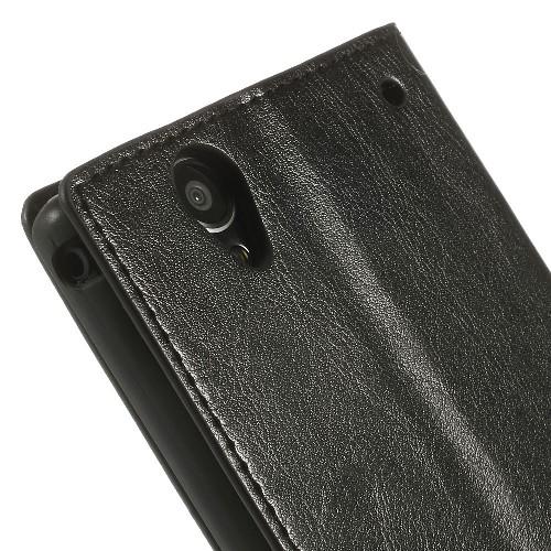 Кожаный чехол книжка для Sony Xperia T2 Ultra черный