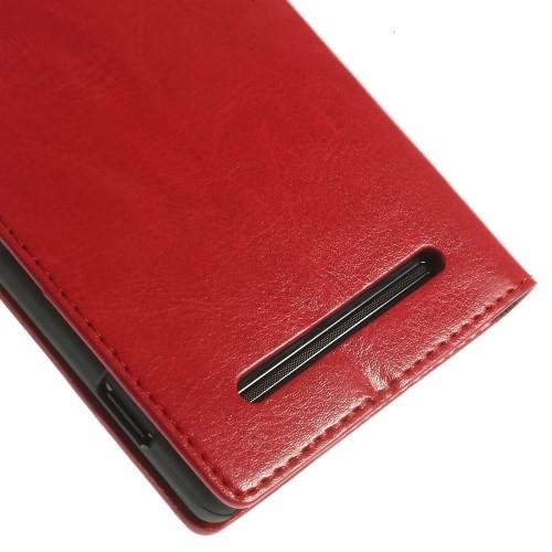 Кожаный чехол книжка для Sony Xperia T2 Ultra красный