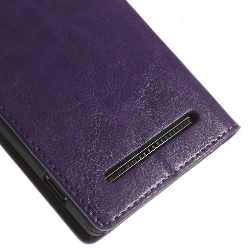 Кожаный чехол книжка для Sony Xperia T2 Ultra фиолетовый