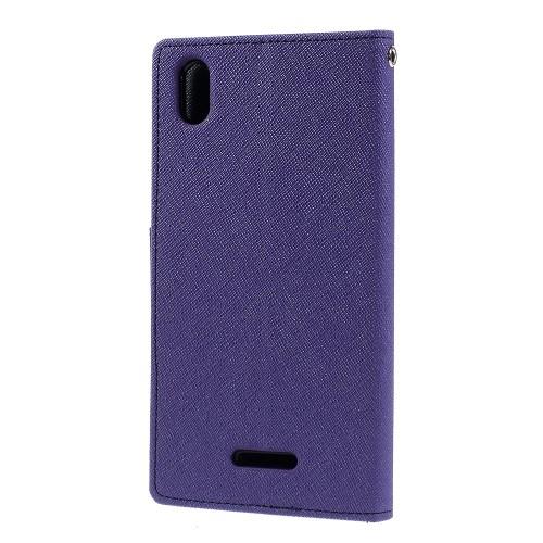 Чехол книжка для Sony Xperia T3 фиолетовый