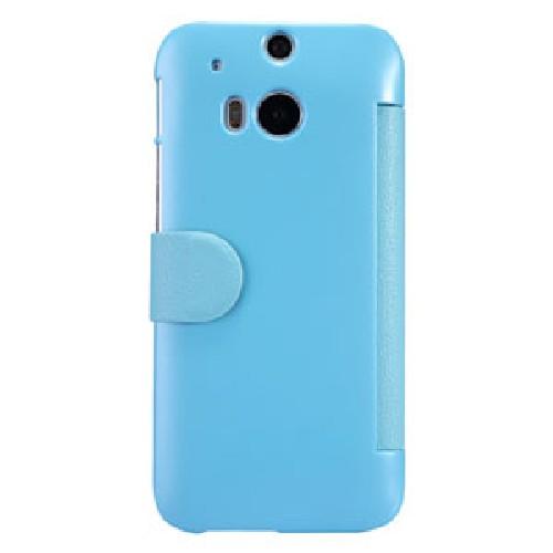 Смарт флип чехол книжка для HTC One M8 Nillkin Fresh View Case - голубой