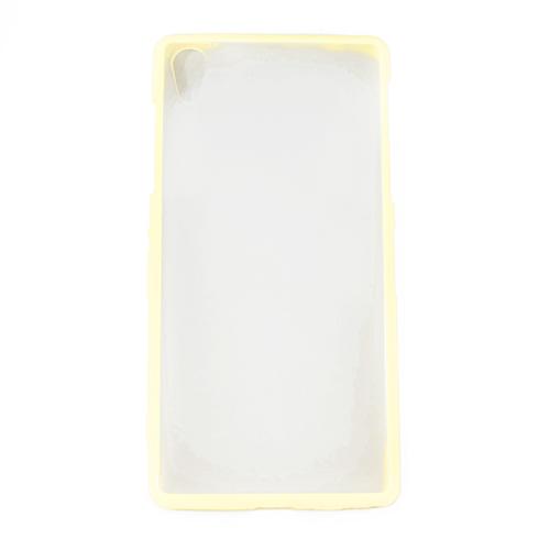 Силиконовый чехол для Sony Xperia Z2 светло желтый/прозрачный