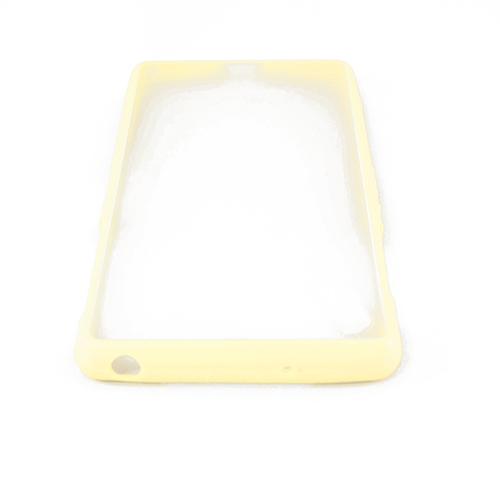 Силиконовый чехол для Sony Xperia Z2 светло желтый/прозрачный