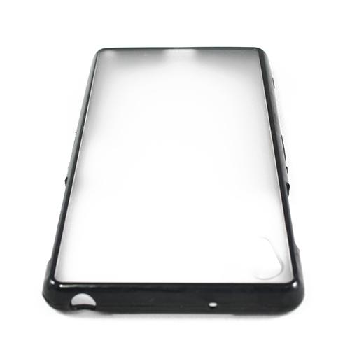 Силиконовый чехол для Sony Xperia Z2 черный/прозрачный