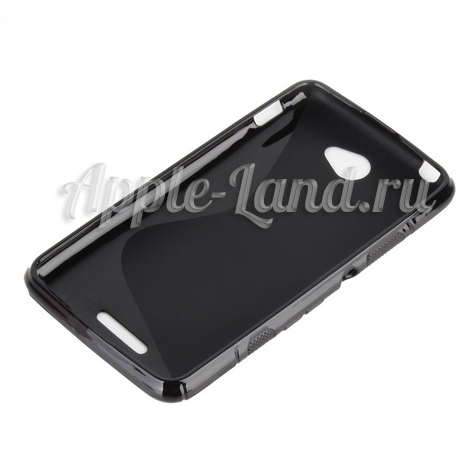 Силиконовый чехол для Sony Xperia E4, Xperia E4 Dual S-обраный чёрный
