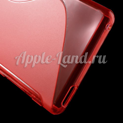 Силиконовый чехол для Sony Xperia M4 Aqua, Xperia M4 Aqua Dual S-образный красный