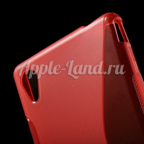 Силиконовый чехол для Sony Xperia M4 Aqua, Xperia M4 Aqua Dual S-образный красный