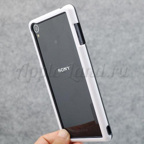 Гибридный бампер для Sony Xperia Z3  - белый