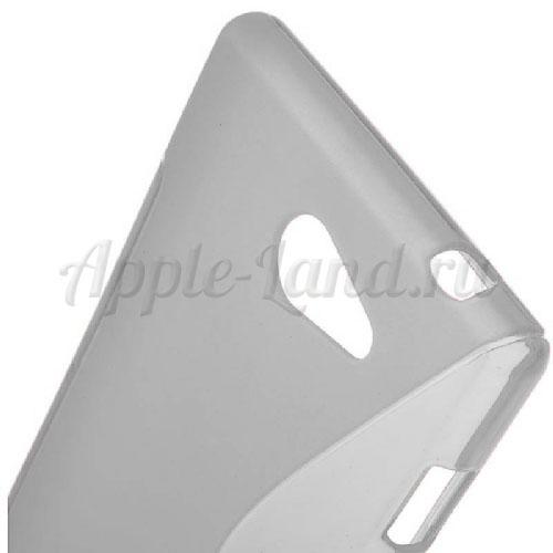 Силиконовый чехол для Sony Xperia M2 серый S-Shape