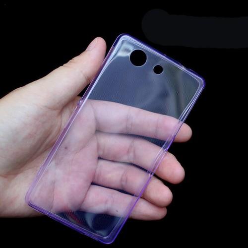 Ультра-тонкий силиконовый чехол 0,3 мм для Sony Xperia Z3 Compact - фиолетовый