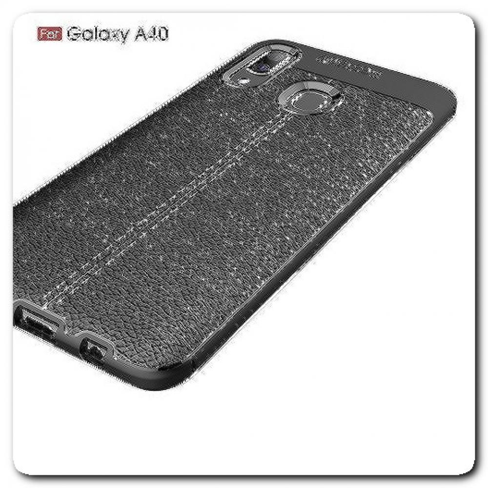 Чехол Книжка Book Wallet с Визитницей и Кошельком для Samsung Galaxy A40 Черный