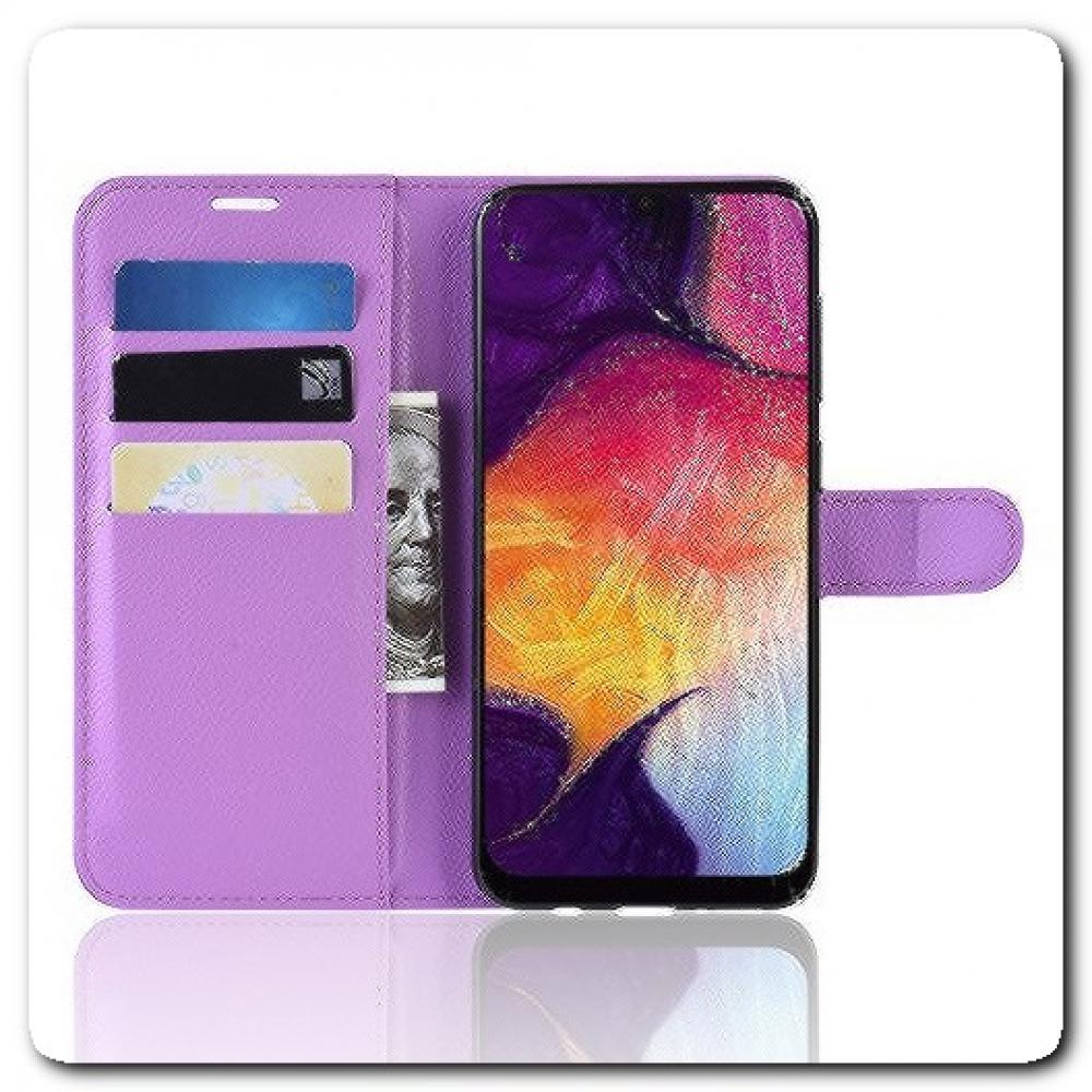 Чехол Книжка Book Wallet с Визитницей и Кошельком для Samsung Galaxy A50 Фиолетовый