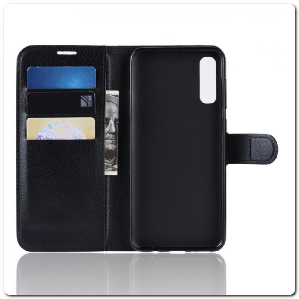 Чехол Книжка Book Wallet с Визитницей и Кошельком для Samsung Galaxy A70 Черный