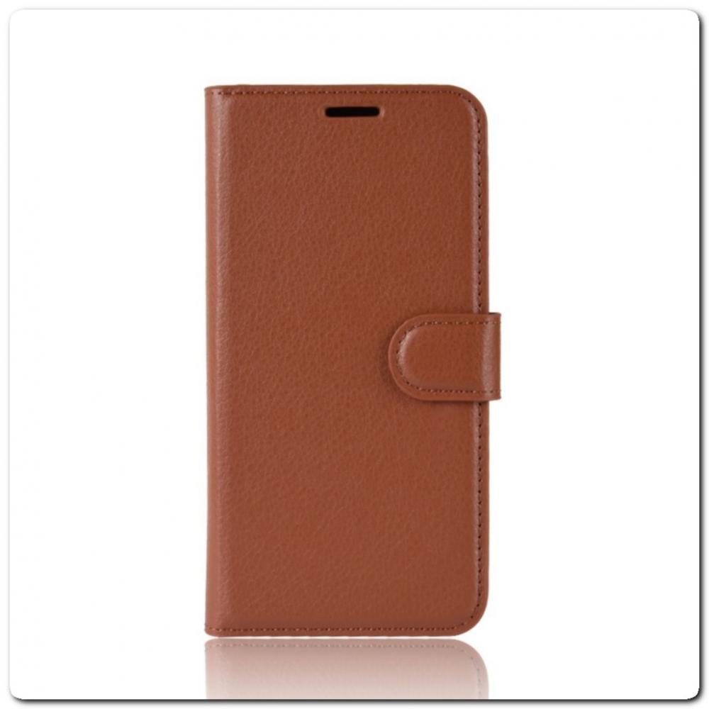 Чехол Книжка Book Wallet с Визитницей и Кошельком для Samsung Galaxy Note 10+ / Note 10 Plus Коричневый