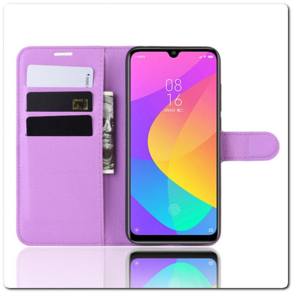 Чехол Книжка Book Wallet с Визитницей и Кошельком для Xiaomi Mi A3 Фиолетовый