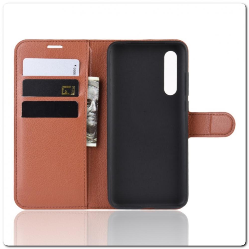 Чехол Книжка Book Wallet с Визитницей и Кошельком для Xiaomi Mi A3 Коричневый