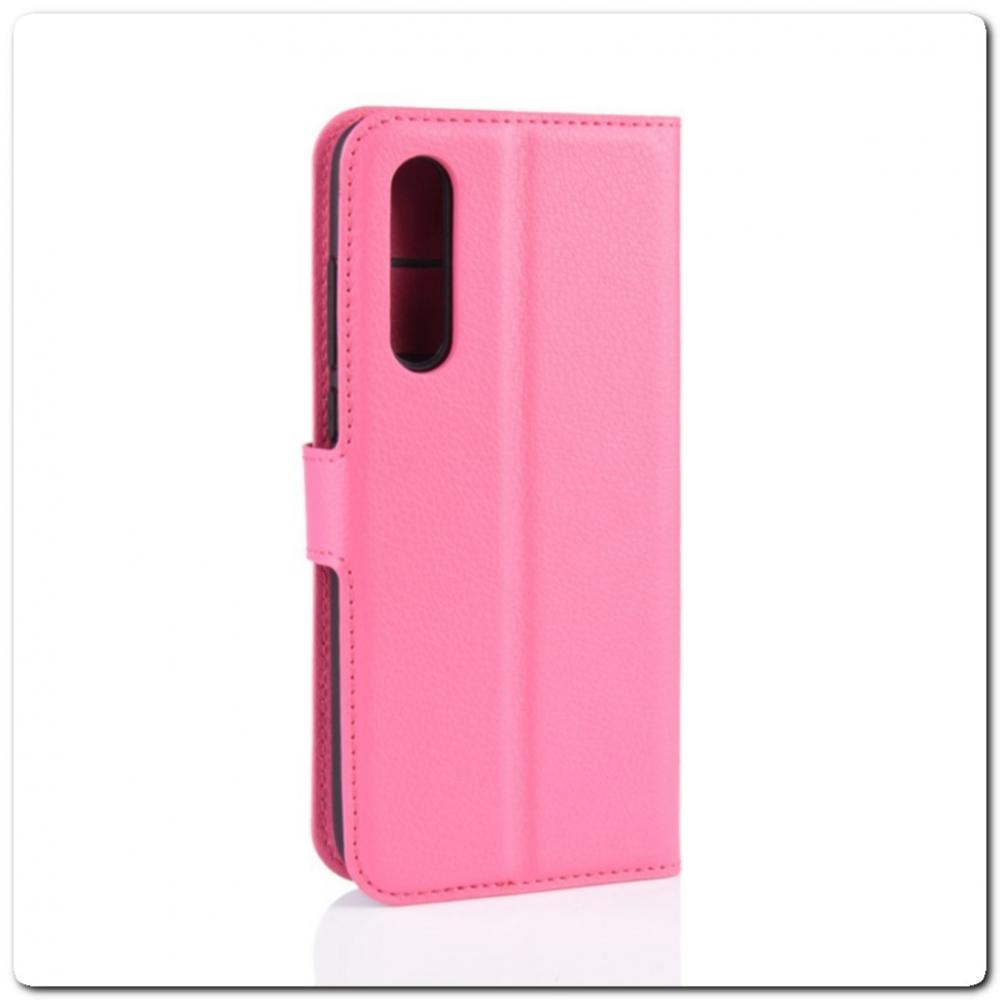 Чехол Книжка Book Wallet с Визитницей и Кошельком для Xiaomi Mi A3 Ярко-Розовый