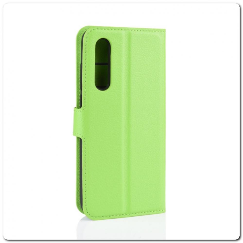 Чехол Книжка Book Wallet с Визитницей и Кошельком для Xiaomi Mi A3 Зеленый