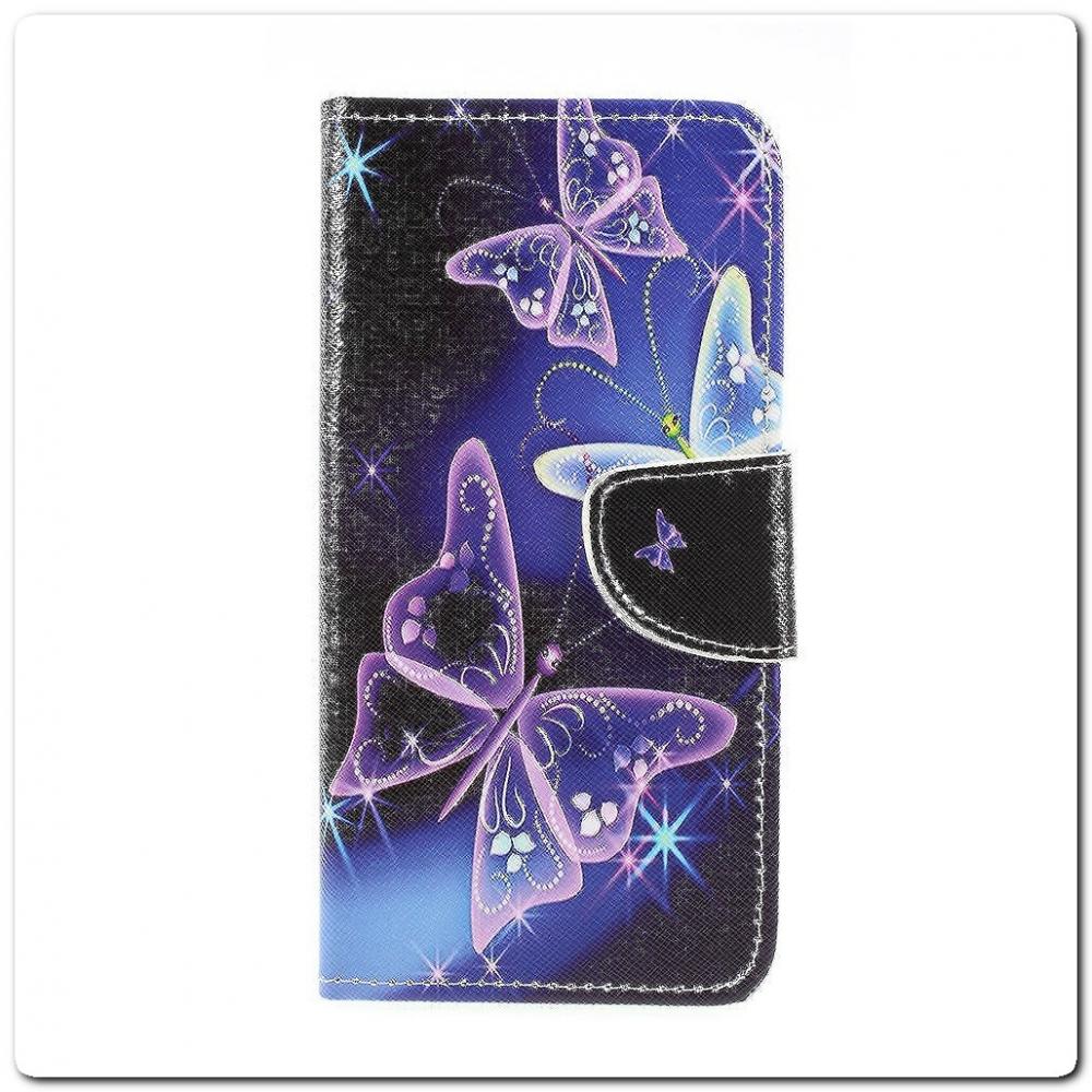 Чехол Книжка Color Wallet с Магнитным Язычком для Samsung Galaxy A30 / Galaxy A20 с Рисунком Прекрасная Бабочка