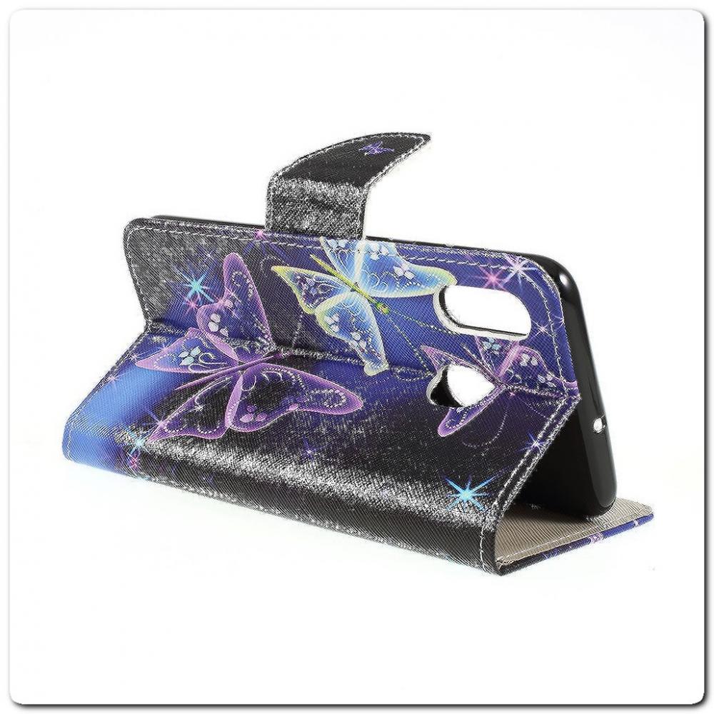 Чехол Книжка Color Wallet с Магнитным Язычком для Samsung Galaxy A30 / Galaxy A20 с Рисунком Прекрасная Бабочка