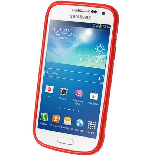 Силиконовый чехол для Samsung Galaxy S4 mini красный S-Shape