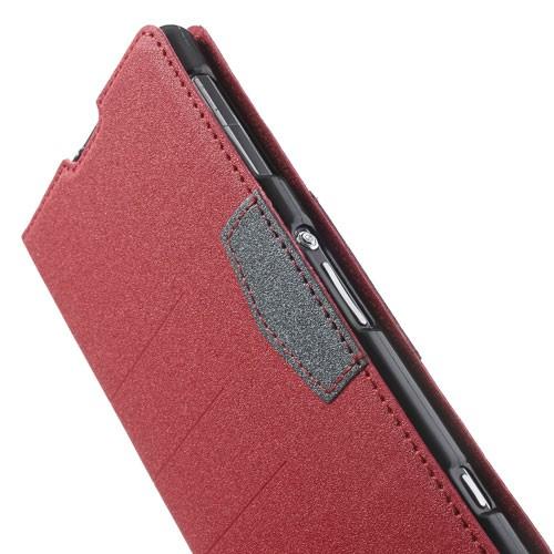 Чехол книжка флип для Sony Xperia Z1 красный MercuryCaseOn