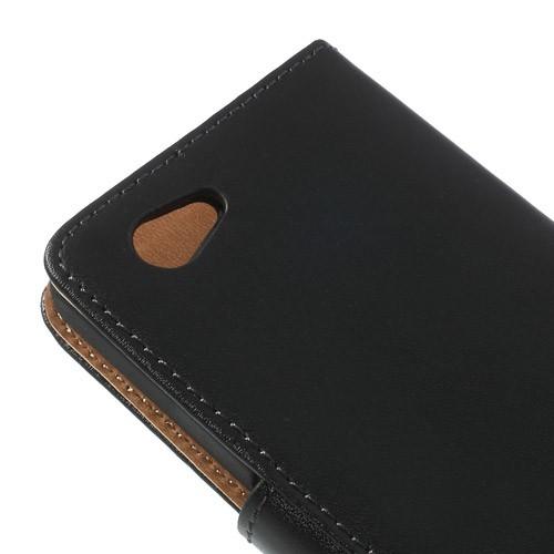 Чехол книжка для Sony Xperia Z1 Compact черный LitchiCase