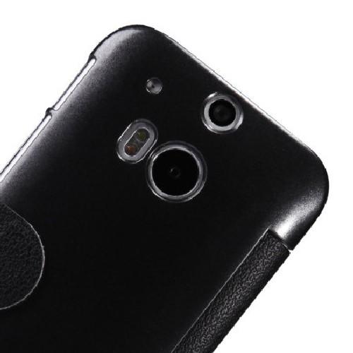 Смарт флип чехол книжка для HTC One M8 Nillkin Fresh View Case - чёрный