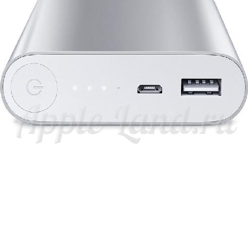 Портативный внешний аккумулятор 10400 mА/h Xiaomi серебряный