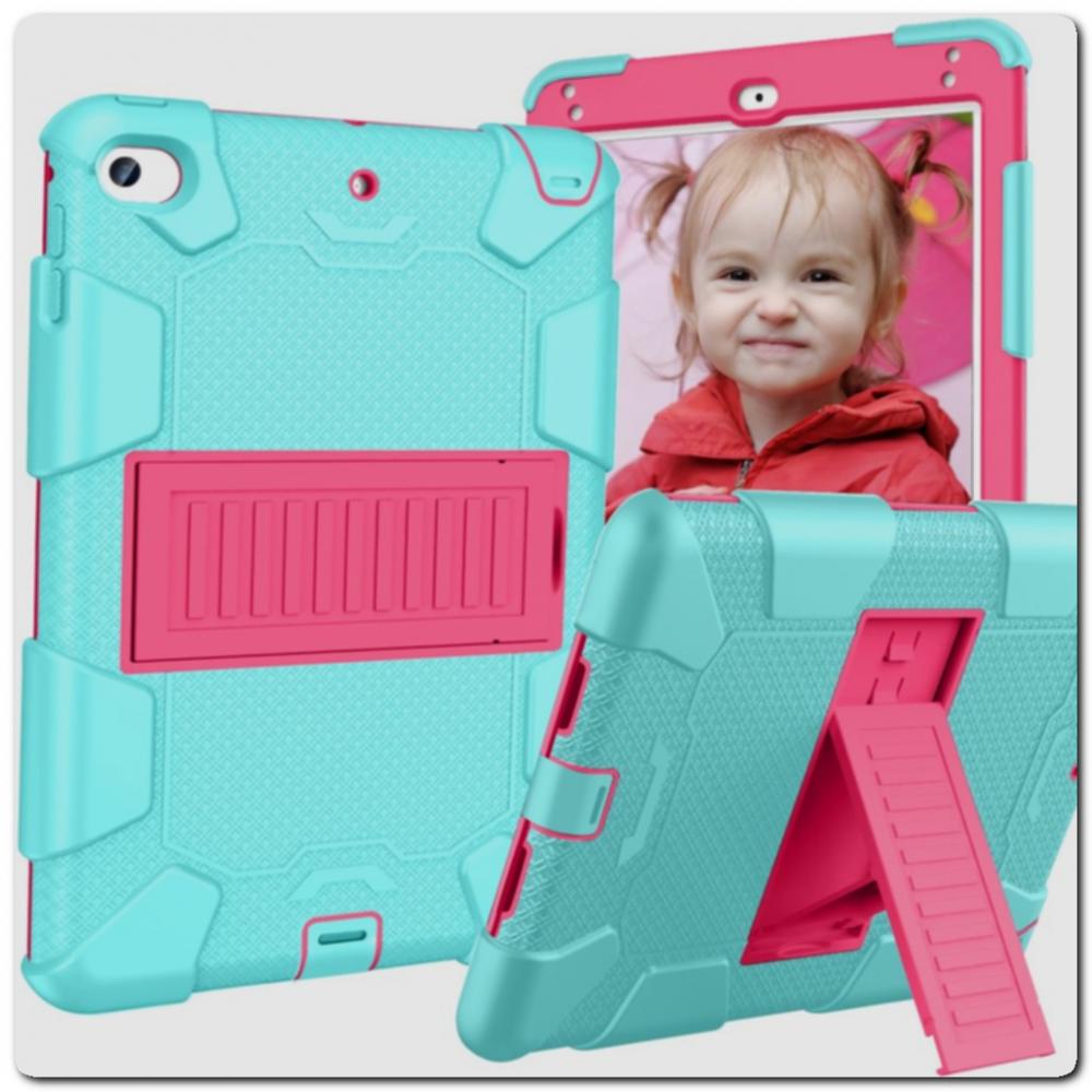Противоударный Пластиковый Двухслойный Защитный Чехол для iPad mini 2019 с Подставкой Зеленый