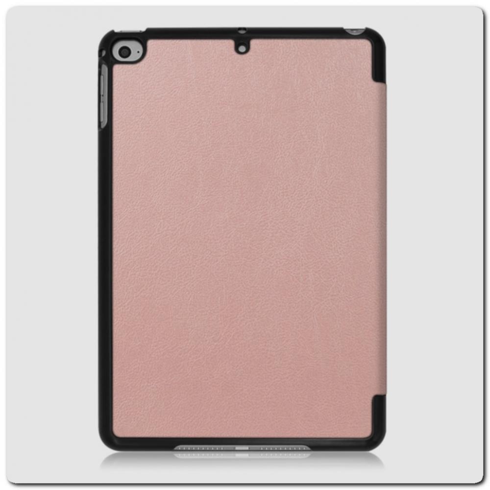 PU Кожаный Чехол Книжка для iPad mini 2019 Складная Подставка Розовый