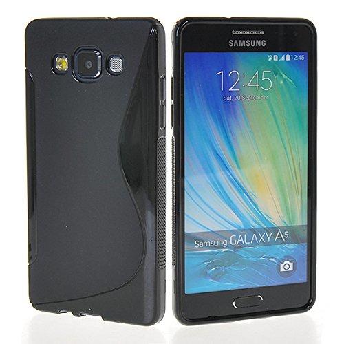 Силиконовый чехол для Samsung Galaxy A5, Galaxy A5 Duos - черный S-образный