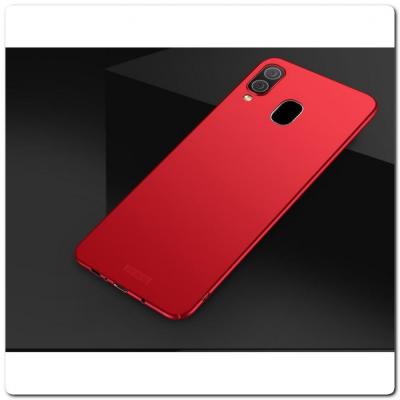 Матовый Ультратонкий Пластиковый Mofi Чехол для Samsung Galaxy A30 / Galaxy A20 Красный