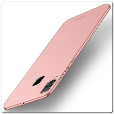 Матовый Ультратонкий Пластиковый Mofi Чехол для Samsung Galaxy A30 / Galaxy A20 Ярко-Розовый