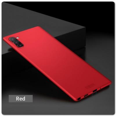 Матовый Ультратонкий Пластиковый Mofi Чехол для Samsung Galaxy Note 10 Красный