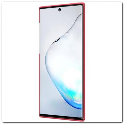Пластиковый Кейс Nillkin Super Frosted Shield Чехол для Samsung Galaxy Note 10 Красный