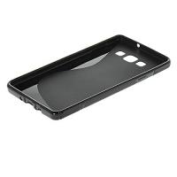 Силиконовый чехол для Samsung Galaxy A7, Galaxy A7 Duos - черный S-образный