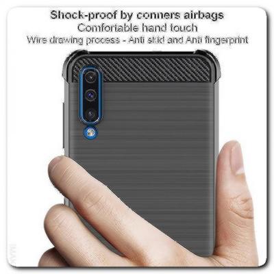 Силиконовый чехол IMAK Vega с Воздушными Подушками Безопасности для Samsung Galaxy A50 Черный