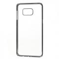 Пластиковый прозрачный чехол для Samsung Galaxy S6 edge+ чёрный