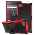 Купить Гибридный противоударный чехол для Sony Xperia Z5 Compact - красный на Apple-Land.ru