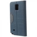 Чехол книжка для Samsung Galaxy Note 4 синий Mercury Case On