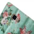 Чехол книжка для Samsung Galaxy A5 Mint Flower Pattern