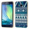 Купить Металлический чехол для Samsung Galaxy A3 с орнаментом Blue Geometric Pattern на Apple-Land.ru