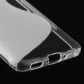 Силиконовый чехол для Samsung Galaxy Alpha прозрачный S-образный