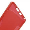 Силиконовый чехол для Samsung Galaxy A5, Galaxy A5 Duos - красный S-образный
