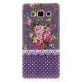 Купить Силиконовый чехол для Samsung Galaxy A5, Galaxy A5 Duos - Purple Flower Pattern на Apple-Land.ru