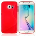 Купить Силиконовый чехол для Samsung Galaxy S6 edge красный S-образный на Apple-Land.ru