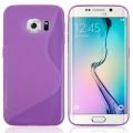 Купить Силиконовый чехол для Samsung Galaxy S6 edge фиолетовый S-образный на Apple-Land.ru